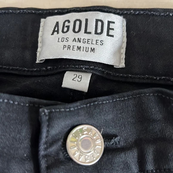 Agolde Filter Free Skinny Jeans in Black - Size 29 - Picture 6 of 8